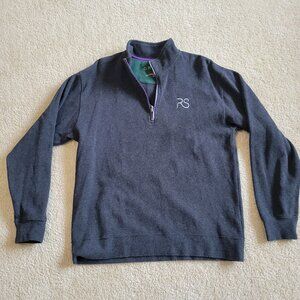 Orvis Quarter Zip Pullover Mens Gray Golf Sweater Outdoor Performance